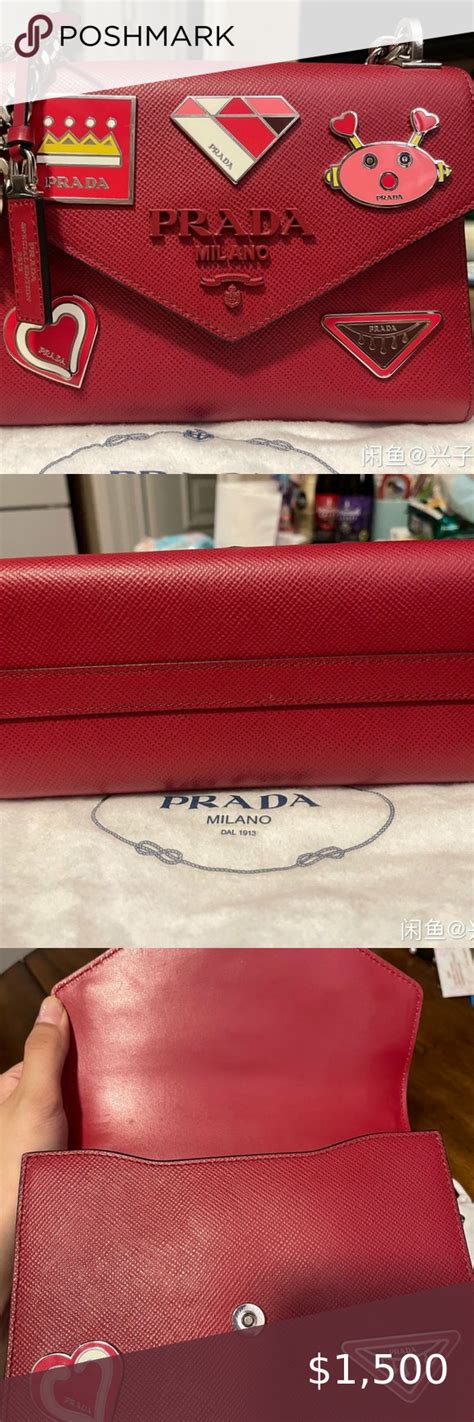 prada milano dal 1913 red handbag